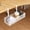 124#White, variant on Under Desk Hanging Storage Basket Metal, No Hole Desk Organizer Basket for Cable Management and Office Supplies, Adjustable Desk Side Shelf for Office Classroom Home