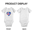 thumbnail image 3 of Iceland Flag Heart Love Cute Baby Clothing Bodysuits Boy Girl Clothes, 3 of 5