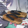 thumbnail image 4 of Geta Summer Man Slippers Japanese Clogs Flip Flops Wood Bottom Flat Slippers Samurai Cosplay Shoes Women Slippers, 4 of 6