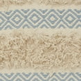 thumbnail image 5 of Mina Victory Life Styles Cotton Diamond Stripe Throw Pillow in Ocean Blue/Beige, 5 of 5