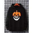 thumbnail image 2 of Capuchas Para Hombres, Sudadera Con Capucha Casual Para Hombres Con Bolsillo Canguro Para Primavera Y Otoño, Como Regalos. 'Calabaza De Halloween Y Cráneo' Sudadera Con Capucha Gráfica, 2 of 4