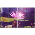thumbnail image 2 of Fleur de Lotus Rose sur Fond Bleu - Impression sur Toile Florale, 2 of 3