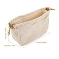 thumbnail image 2 of Niceauty White Canvas Makeup Bag 1Pack For Travel And Storage With Drawstring Design, 2 of 8