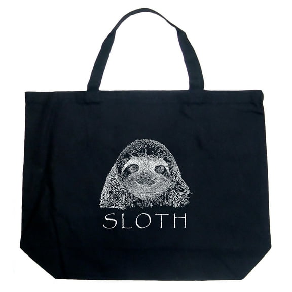 LA Pop Art Large Word Art Tote Bag - Sloth