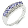 thumbnail image 3 of Sterling Silver Rhodium Tanzanite & Diam. Ring - Size 8, 3 of 3