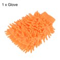 thumbnail image 3 of Uxcell Double-Sided Microfiber Soft Chenille Dusting Wash Mitten, Orange, 3 of 5