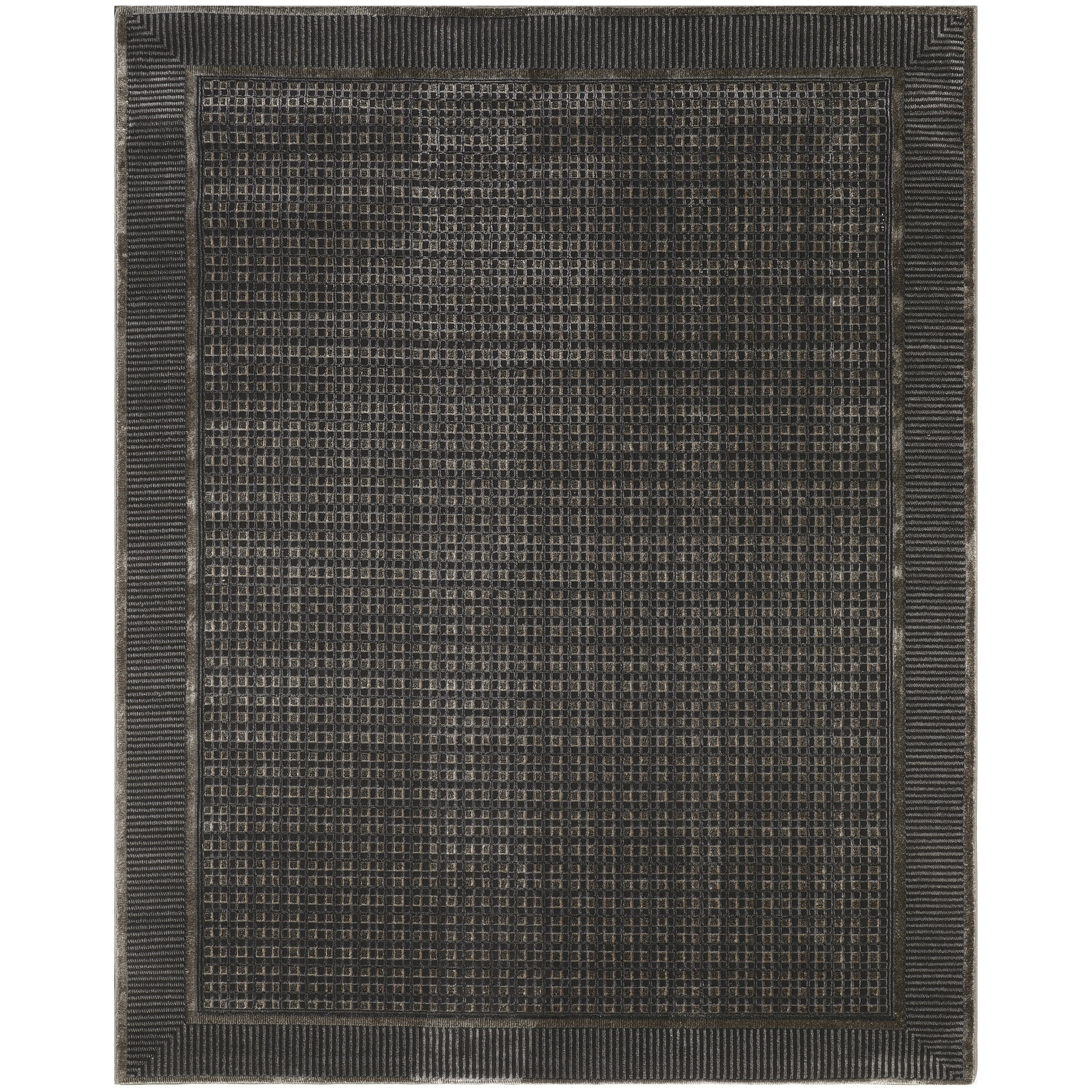 Nourison Nordic 9' x 12' Black Taupe Art Deco Indoor Rug
