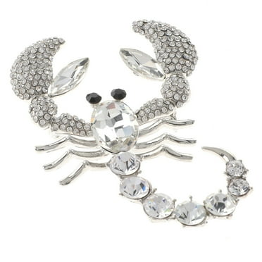 Large Crystal Scorpion Brooch