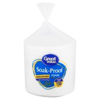 Great Value Soak-Proof Foam Plates, Value Pack, 8 7/8", 150 Count