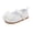 White, variant on Baby Girls Mary Jane Flat Shoes with Lace Bowknot Soft Sole Walking Shoes Breathable Canvas Shoes Pink 4 Infant