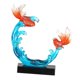 thumbnail image 2 of Estatua de Feng Shui, figura de Feng Shui, figura de carpa de riqueza, mascota de té para pared, estante, mesa de comedor, estantería, entrada de L, 2 of 9