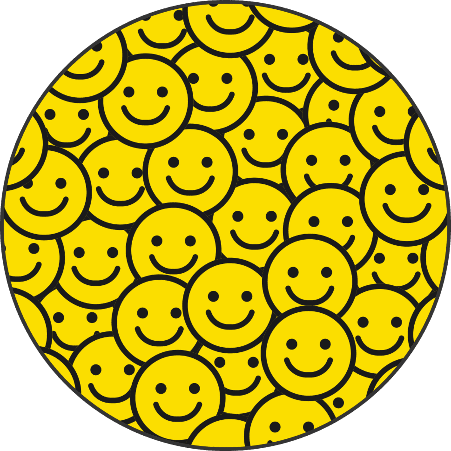 Spinpop Phone Grip - Smiley Cluster Yellow and Black