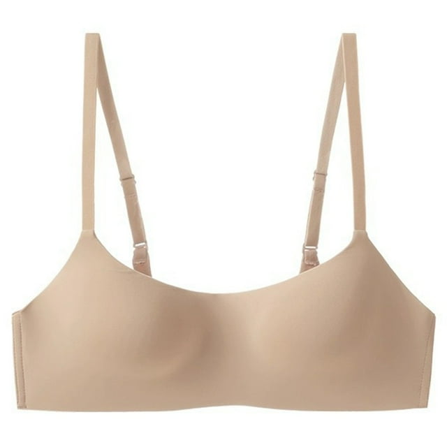 Brasieres de Mujer Tipo de Ropa Interior sin Costuras para Mujer, Sujetador Push up Fino de Media Copa, con Aros Brillantes y Tubo. Mediana