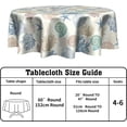 thumbnail image 6 of Nautical Coastal Round Tablecloth 60 Inch Summer Starfish Seashells Circle Table Cloth Ocean Coral Stain Resistant Table Cover for Kitchen Dining Picnic Parties Weddings Indoor Outdoor Decor, 6 of 6