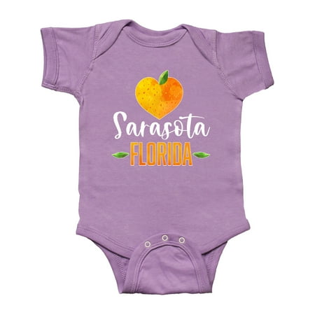 

Inktastic Sarasota Florida Orange in Heart Gift Baby Boy or Baby Girl Bodysuit