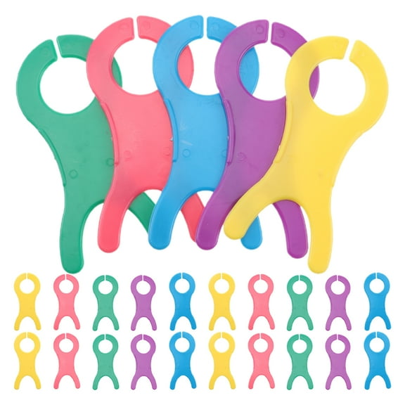 Himition 20pcs Small Yarn Bobbin Thread Weave Winder Thread Wind Board for Sewing Cross Knit