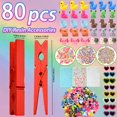 thumbnail image 2 of Juego de pinzas para porristas LIENATSER 80 con alfileres de madera, 2 of 7