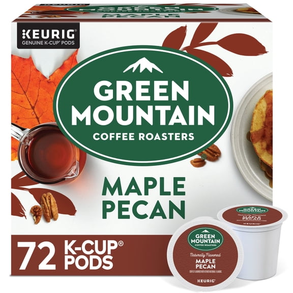 Green Mountain Coffee Roasters Maple Pecan, Single-Serve Keurig K-Cup Pods, Flavored Light Roast Coffee, 72 Count