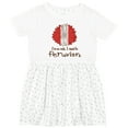 thumbnail image 3 of Inktastic I'm So Cute, I Must Be Peruvian Flag Sunflower Girls Toddler Dress, 3 of 5