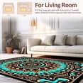 thumbnail image 2 of ODIKA 8'x10' Machine Washable Non-Slip Area Rug, Motif Machine Anti Stain Contemporary Boho Style High Traffic Rug, Black, 495575, 2 of 7