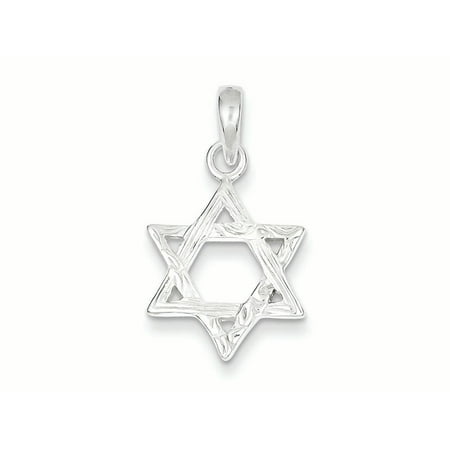 Love Star Of David Pendant - Finejewelers Sterling Silver Textured Star Of David Pendant Necklace Chain Included