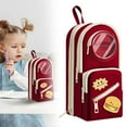 thumbnail image 2 of Mini Backpack Pencil Case, Art Marker Storage Canvas Makeup Pocket Small Gadget Bag Organizer Random, Big Capacity Pencil Pouch Pen Bag t, Portable Canvas Stationery Organizer with Zipper, 2 of 9