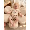 thumbnail image 5 of RUINIXCW Toddler Baby Boy Football Outfit Infant Baby Boys Summer Fall Clothes Saturday Are For Football Letters Print Short Sleeve T-shirt and Plaid Shorts Set, 5 of 10