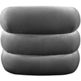 thumbnail image 3 of Meridian Furniture Fauteuil d'Appoint en Velours Gris Roxbury, 3 of 14