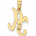 thumbnail image 4 of 10K Yellow Gold Polished K Script Initial Charm (19.5 X 10.8) Made In United States 10k6422k, 4 of 5