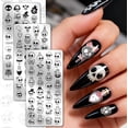 thumbnail image 3 of 3pcs Cartoon Nail Stamping Plates Spooky Vial Nail Art Templates Gothic Style Stainless Steel Image Plate Art Stencils with Tool, 3 of 9