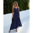 thumbnail image 3 of Vestido Maxi PRETTYGARDEN sin mangas con tirantes finos azul marino talla S, 3 of 4