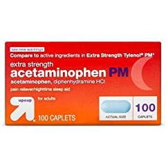 Acetaminophen PM Extra Strength Pain Reliever & Sleep Aid Caplets - 100ct - up&up&trade;