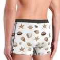 thumbnail image 4 of Men's Boxer Briefs, Conch Shell Starfish Soft Comfy Mens Underwear Boxer Briefs Breathable With Widen Waist, 4 of 7