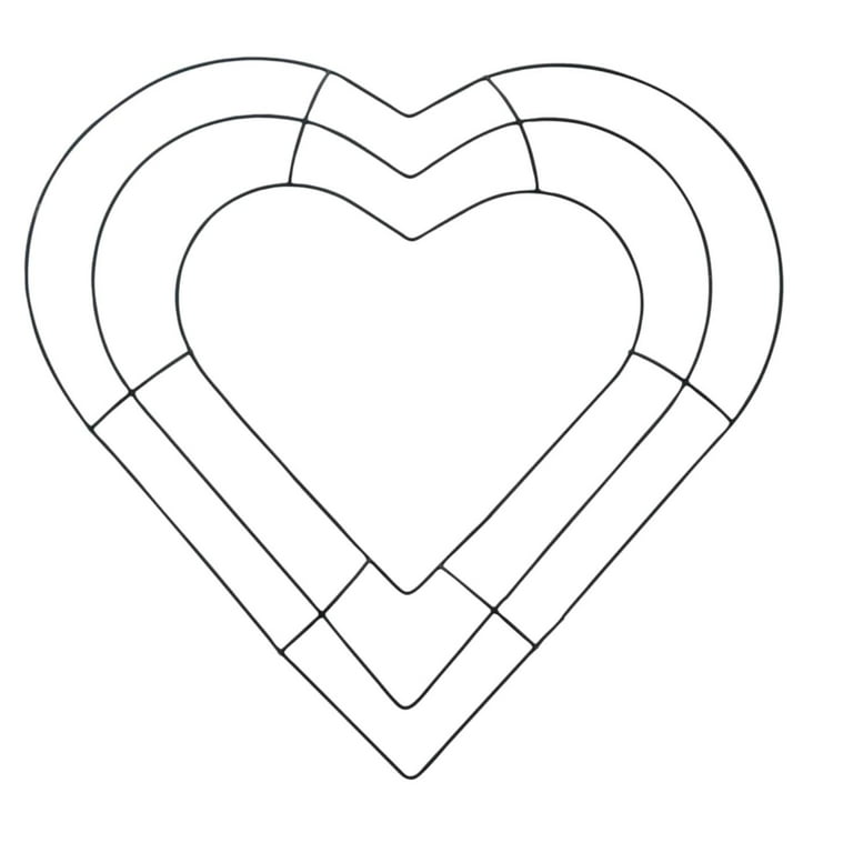 Metal Wreath Frame Heart Shaped 12 inches Wire Wreath Form for