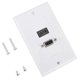 thumbnail image 1 of Elbow-shaped HDMI + VGA interface wall plate, audio and video panel, wall socket for office buildings, US standard., 1 of 5