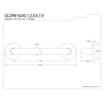 thumbnail image 2 of Kingston Brass GLDR814245 Silver Sage 24-Inch X 1-1/4-Inch OD ADA Grab Bar, Oil Rubbed Bronze, 2 of 2