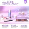 thumbnail image 3 of Saviland Acrylic Nail Kit - 3 Colors Clear/Pink/Nudes Acrylic Powder and Liquid Set with Monomer Acrylic Liquid, Acrylic Nail Brush and Cuticle Oil for Long-Lasting, 3 of 10