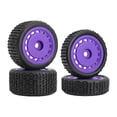 thumbnail image 2 of Yinanstore 4Pcs Wheel Rims Sturdy Premium RC Tire Wheels for Micro B 244016 1:24 RC Car Purple, 2 of 8
