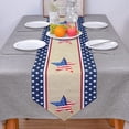 thumbnail image 3 of Triangle Table Runners Long Watercolor American Star Dresser Scarves Table Decoration for Wedding Party/Graduation Ceremony Rustic Retro Paper Blue Backdrop, 3 of 7