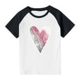 thumbnail image 3 of Blusas y camisas de manga corta con cuello redondo para niños y niñas, blusa de manga corta con estampado de cuello redondo, 3 of 7