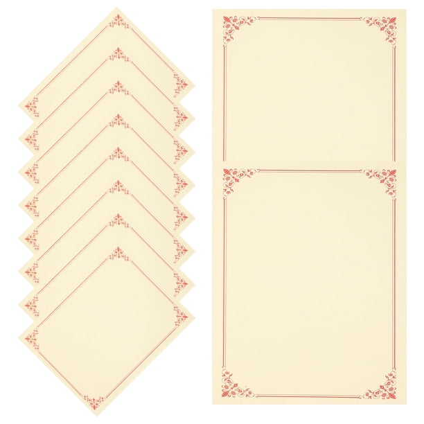 unbranded 10Ud Papel Para Impresión De Certificados Decorativos Rojo Ideal Para Uso En Oficina Y Hogar