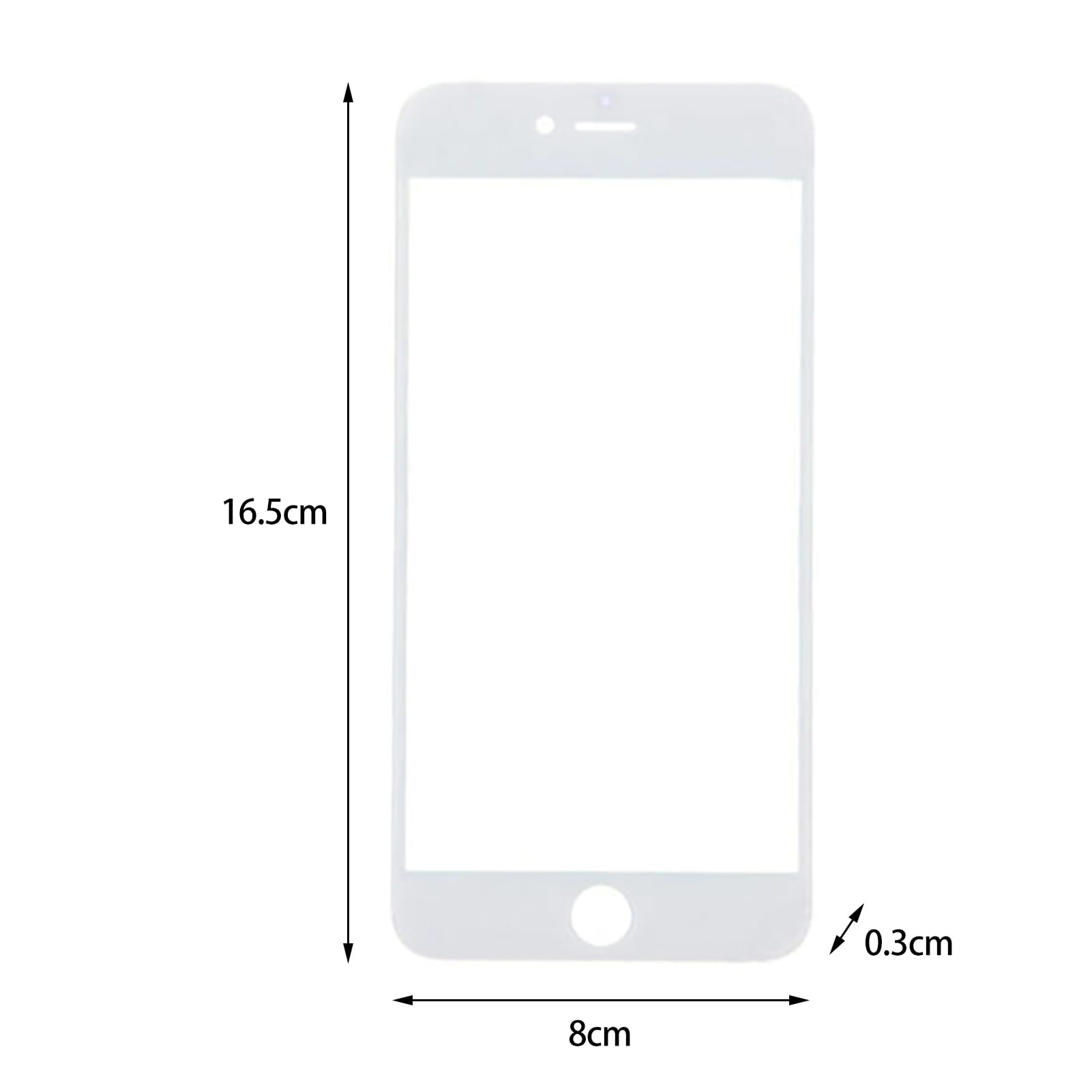  Opla3ofx Compatible con iPhone 6 6S 7 8 Plus - Kit de pegamento  LOCA de repuesto para pantalla de vidrio frontal exterior, kit de  reparación de digitalizador con pantalla táctil, para