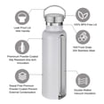thumbnail image 6 of Neihepal 20oz Leakproof Stainless Steel Insulated Water Bottle with Handle, BPA Free, 2 Pack, White, 6 of 6