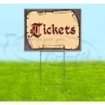 thumbnail image 1 of Medieval Fair Tickets Red Scroll (18" X 24") Yard Sign, Includes Metal Step Stake, 1 of 6
