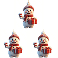 thumbnail image 1 of Muñeco Nieve para Navidad Mini Adornos Colgantes Favores Fiesta (Estilo D), 1 of 4