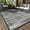HS-Grey & White, variant on VUNATE Outdoor Rug Carpet 6'x9' Waterproof Reversible Patio Rug Portable Modern Abstract Indoor Outdoor Rug Plastic Straw Rug for RV Camping Garden Picnic Deck Backyard Porch Decor Blue and Gray