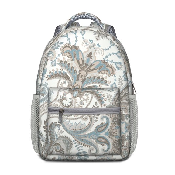 Ethnic Paisley Ornament Backpack - Waterproof & Durable Bookbag with Adjustable S-Shaped Straps