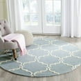 thumbnail image 2 of SAFAVIEH Cambridge Hamilton Geometric Wool Area Rug, Blue/Ivory, 6' x 9', 2 of 10