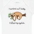 thumbnail image 4 of Inktastic I Worked out Today. I Lifted My Eyelids Cute Sloth on a Branch Boys or Girls Baby Bodysuit, 4 of 5