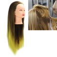 thumbnail image 1 of Cabeza de maniquí de peluquería fácil de montar mezcla de colores cabeza de trenzado de cabello tinta de simulación amarilla portátil para salón para práctica de ANGGREK Otros, 1 of 8